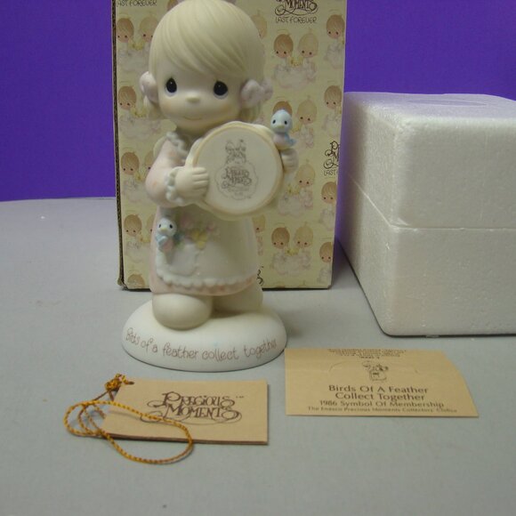 Precious Moments Birds of a Feather Collect Together E-0006 with box - Picture 1 of 16